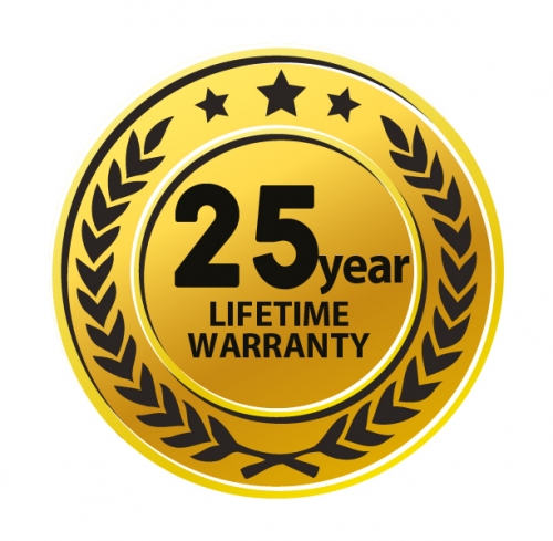 25 year Lifetime Warranty