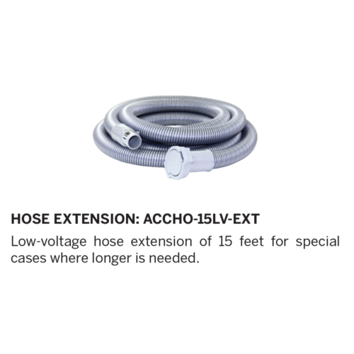 15' Universal Central Vacuum EXTENSION Hose fits all 1.5" Valves 